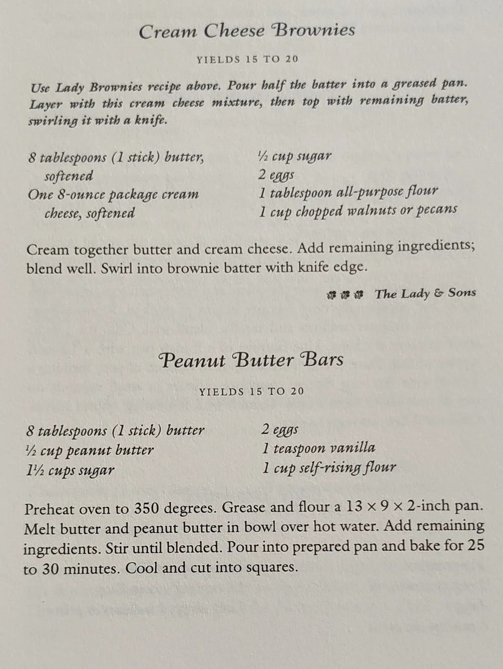COOKBOOK: SAVANNAH COUNTRY